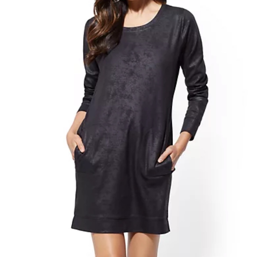 Black Pocketed Mini Dress
